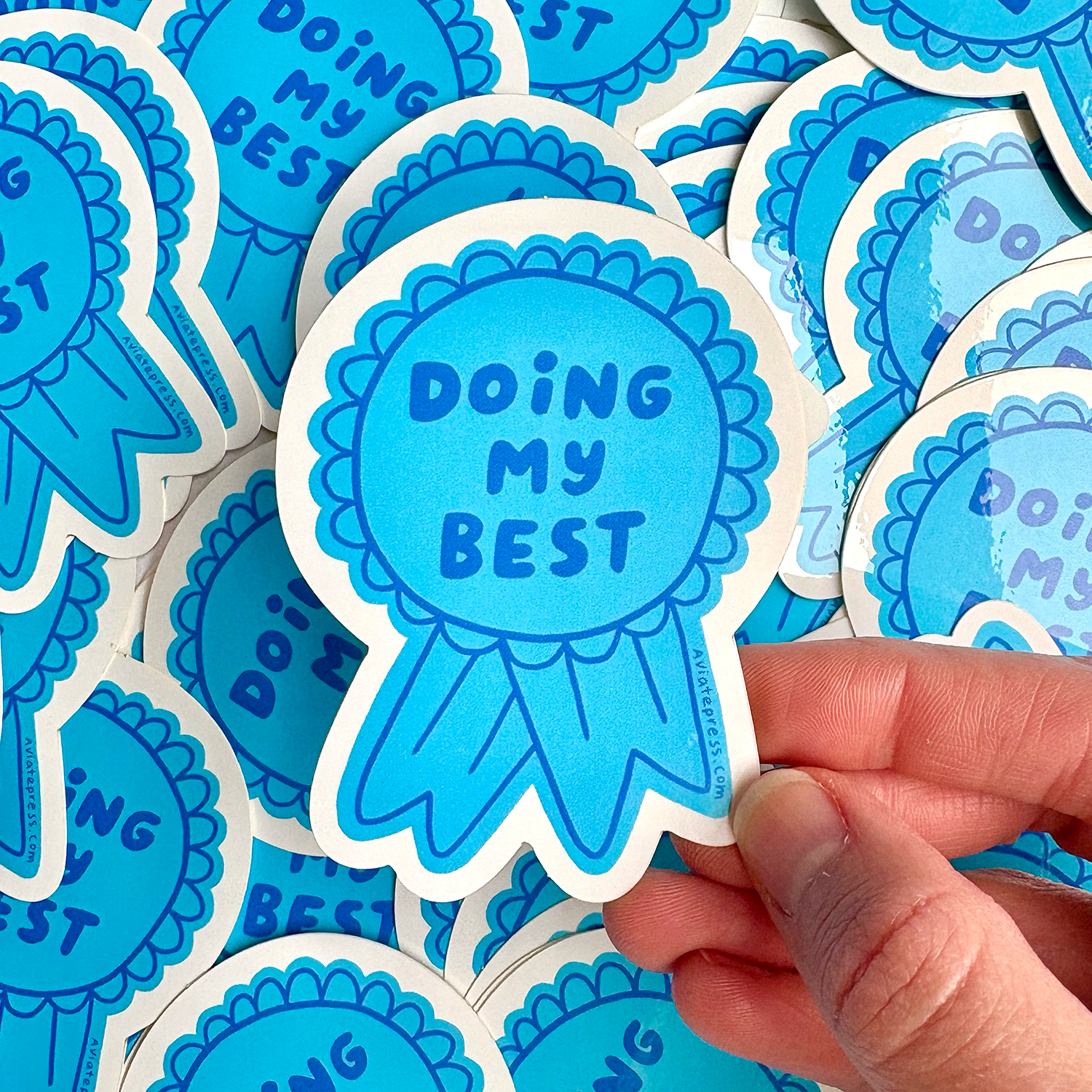 Aviate Press – wholesale Klistermärke – Gör mitt bästa positiva klistermärke0