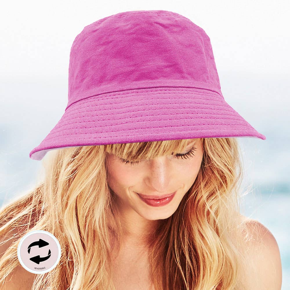 Sensibling Corp. - Wholesale Bucket Hat - Women's - Reversible Solid Bucket Hat0