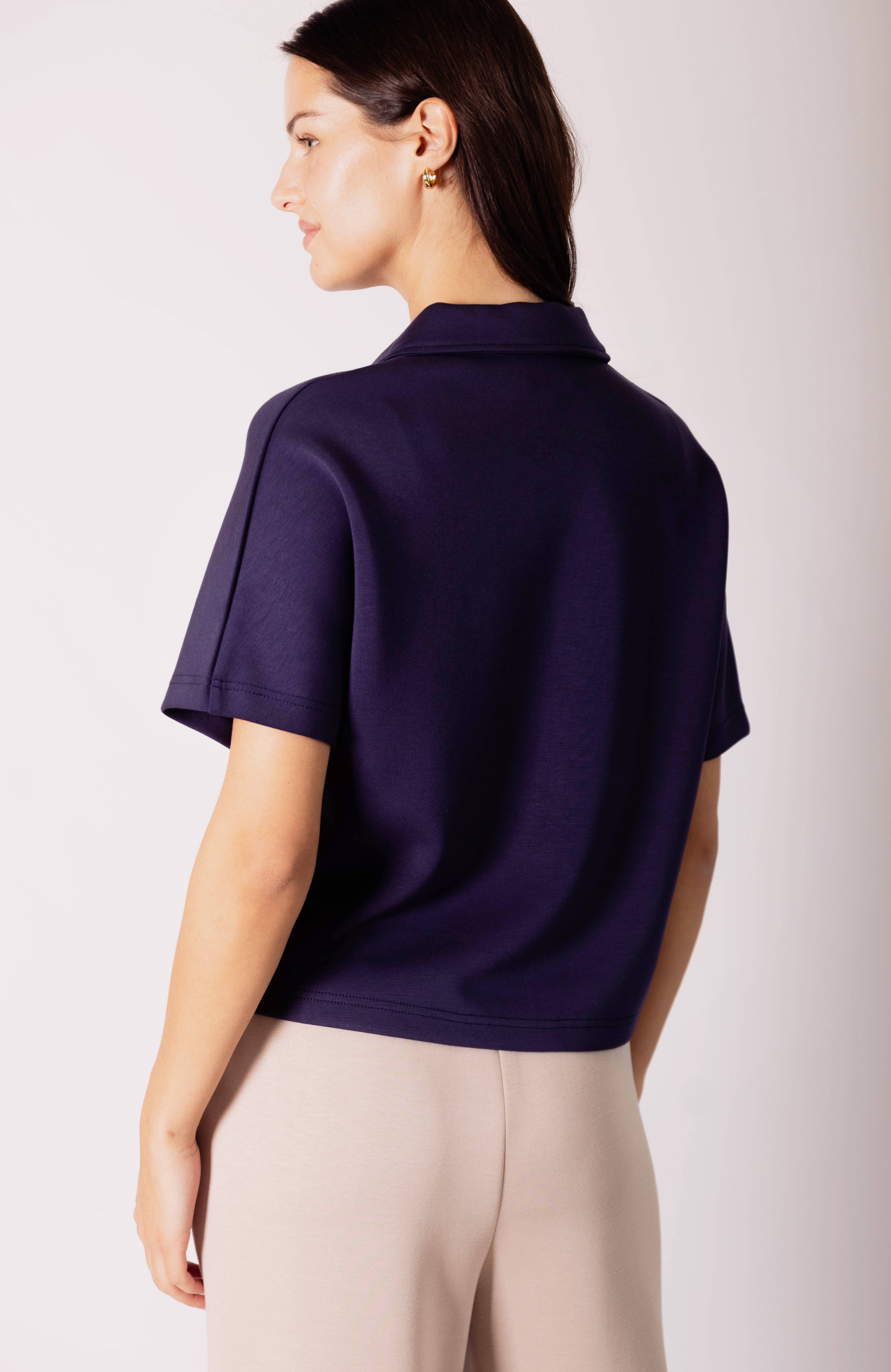 P. CILL - Wholesale Knit Top - Women's - P. CILL Butter Modal Short Sleeve Quarter Zip Top31