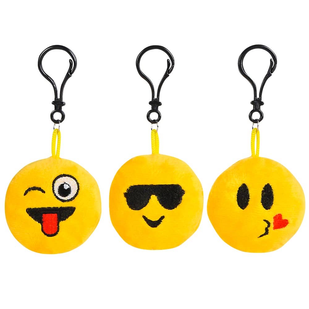 La Luna Bella - Toys - Wholesale Backpack - Kids - 2.75" plush EMOTICON BACKPACK CLIP 24/UNIT LLB Backpack3