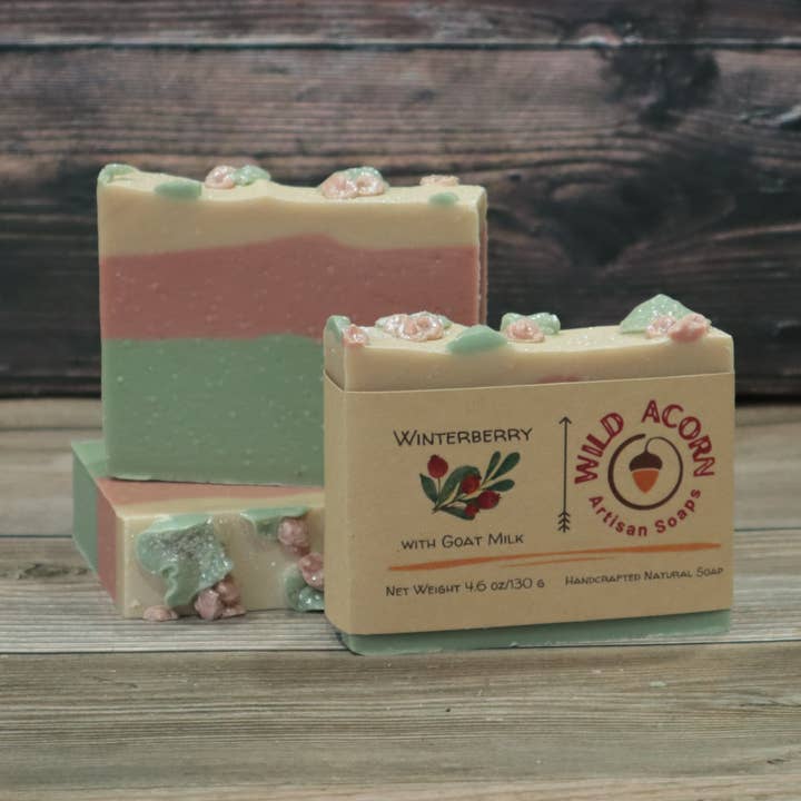 Winterberry Soap with Goat Milk for wholesale by Wild Acorn Artisan Soaps LLC
