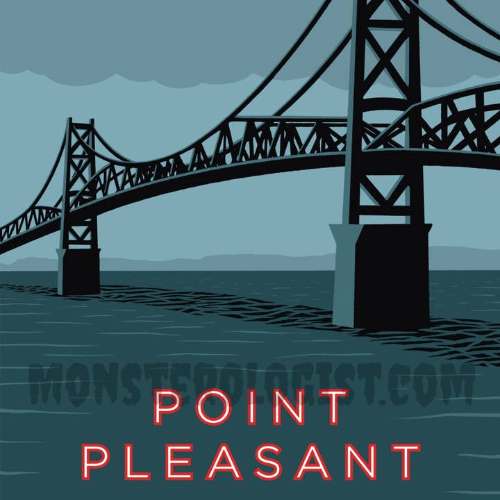 Point Pleasant, West Virginia Mothman travel 4x6 print for wholesale by Monsterologist