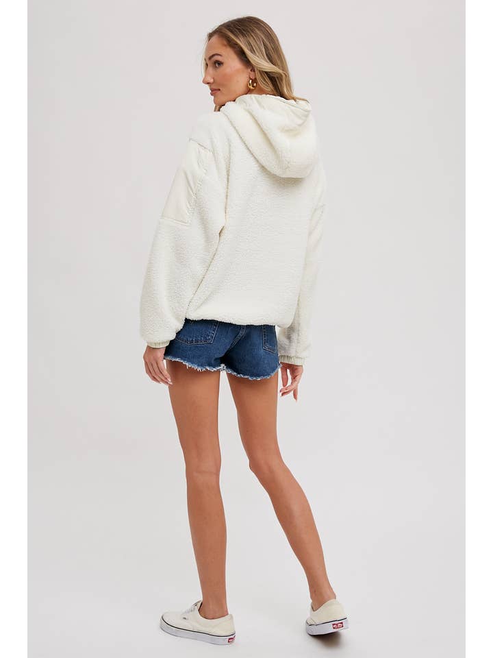 Bluivy - Wholesale Hoodie - Women's - FAUX SHEARLING CONTRAST HOODIE9