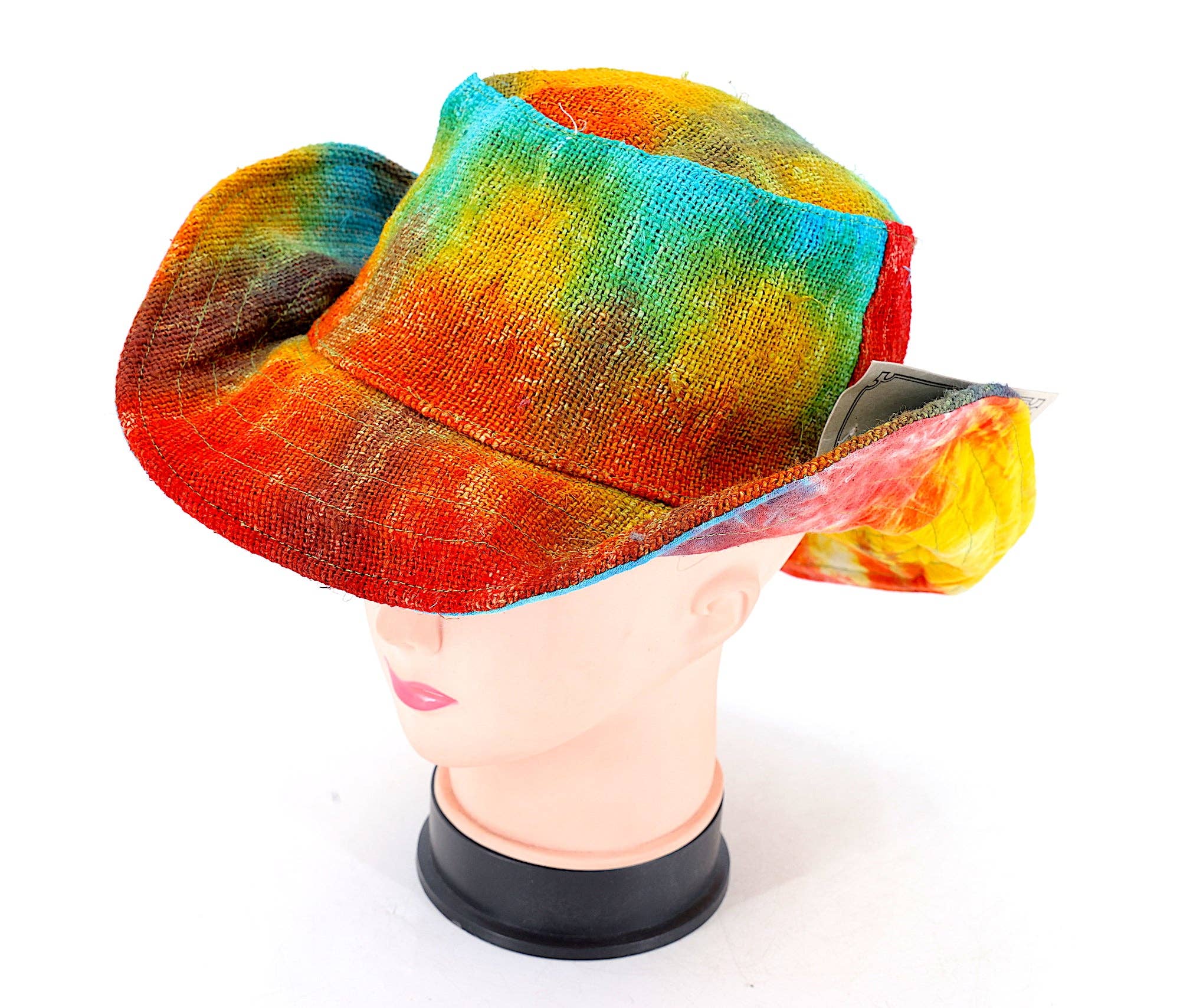 Himalaya Handmade - Vente Bob – femme - Chapeau bohème hippie tie-dye fait main à 100% chanvre10