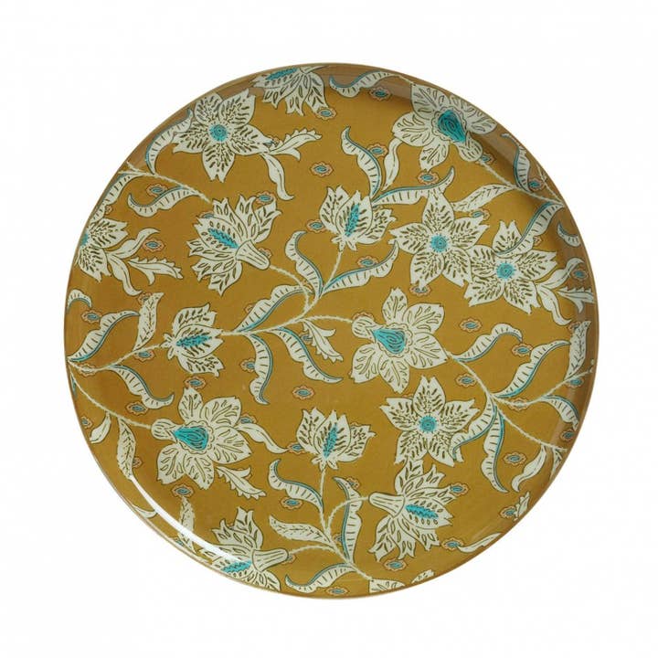 Rondo Tray 30 cm - Absynthe Lotus for wholesale by Bonheur du Jour