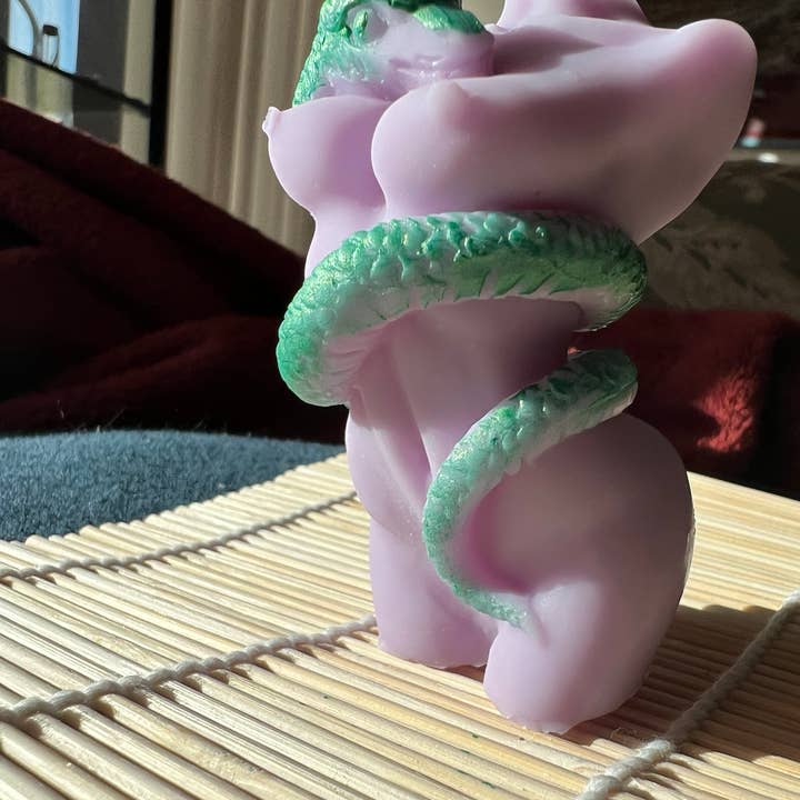 Bougie The Snake bondage Bodyform - Cire de soja végétalienne (copie) pour la vente par Hail Claytan