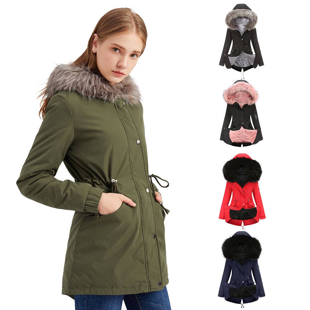 Marayn - Wholesale Coat - Women's - Warm Hooded MidLength Padded Parka Coat  Winter 202542