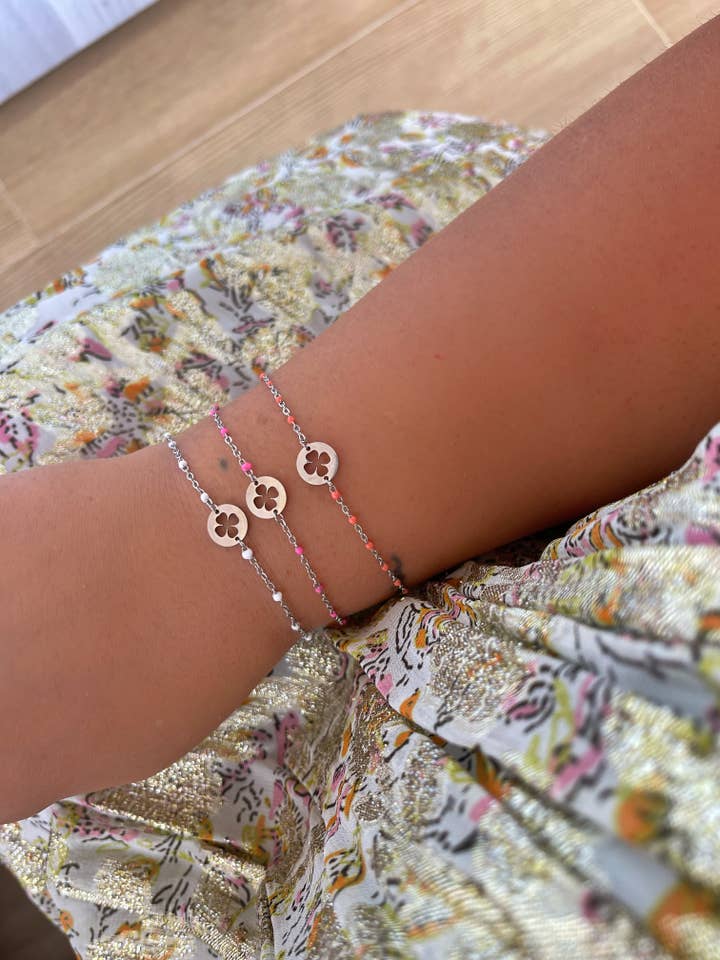 VERANO SILVER Bracelet (clover) for wholesale by Liviana Lisbon