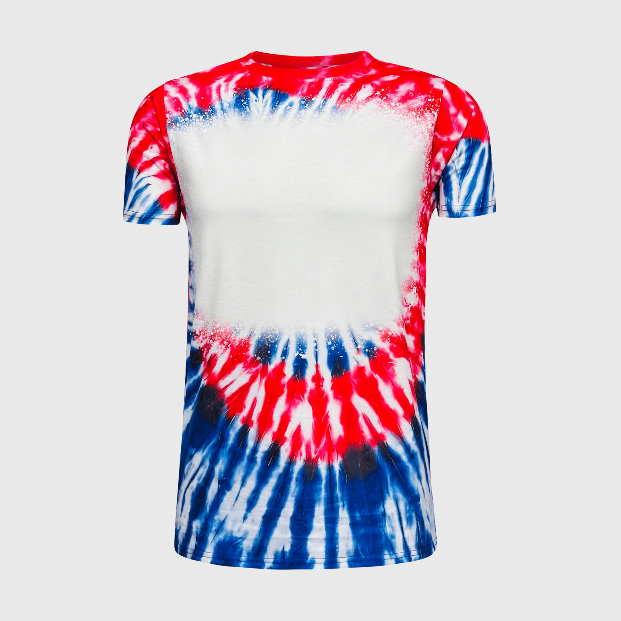 ILTEX Apparel - Vente T-shirt vierge pour sublimation – femme - Top blanc en faux blanchi Tie Dye du 4 juillet2