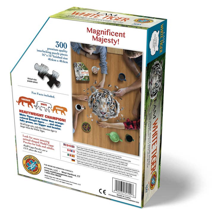 Madd Capp Games & Puzzles - Wholesale Puzzle - Adult - I AM White Tiger 300 piece jigsaw puzzle - gift