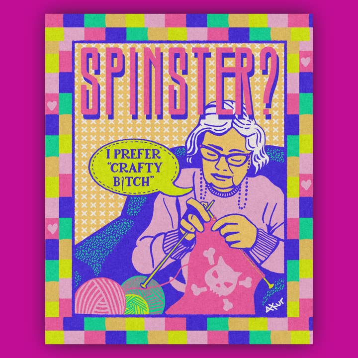 Spinster for wholesale by Good Trouble Graphics