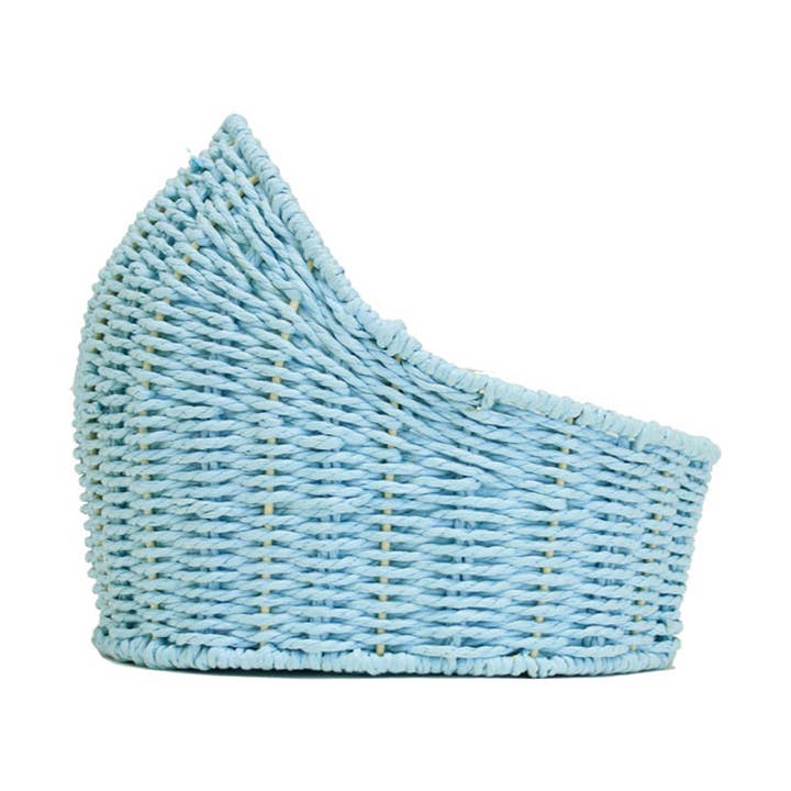 5 x Blue Bassinet Baskets - Baby boy gift hampers, storage for wholesale by Candi Gifts