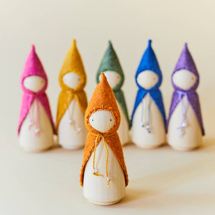 Wonderheart - Wholesale Wood Toy - Kids - Orange Wooden Gnome