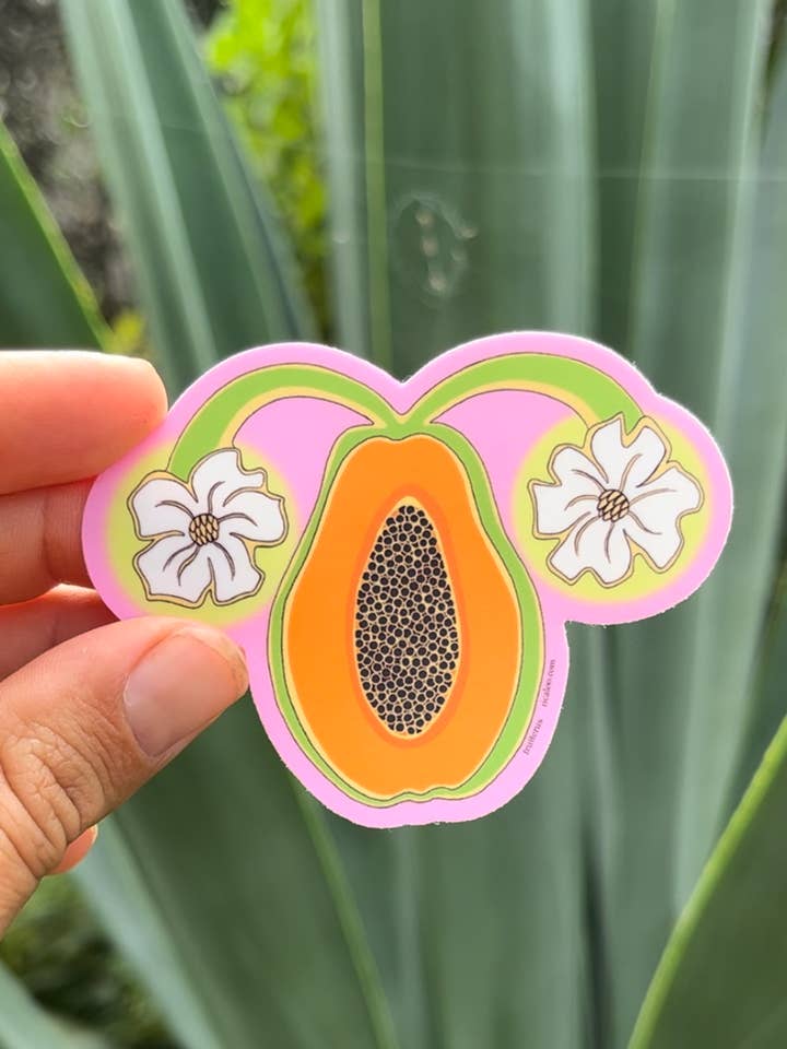 Pink Papaya Fruiterus Sticker for wholesale by Ricaloo