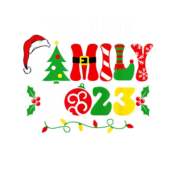 Family Christmas 2023 DTF Print for wholesale by ROTD Crafter's Corner