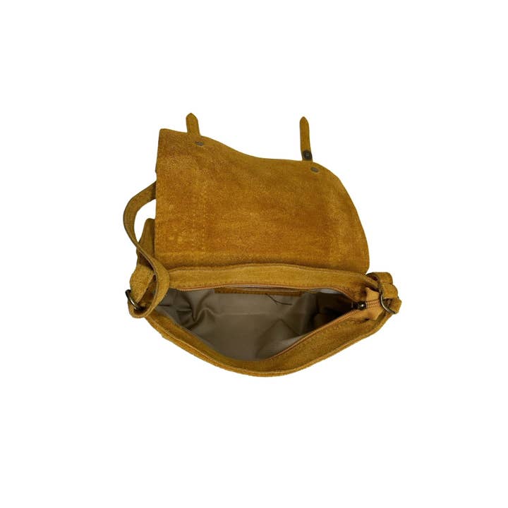 Louisa lee - Wholesale Crossbody Bag - Women's - PAULETTE SUEDE LEATHER SATCHEL BAG11