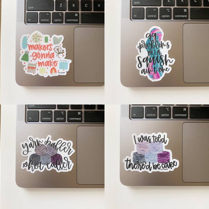 Lemon Press Studio - Wholesale Sticker - Cake yarnie vinyl sticker
