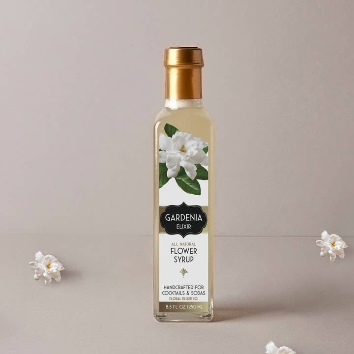 Floral Elixir Co. - Wholesale Cocktail Mix/Syrup - Gardenia Elixir. All Natural Cocktail & Soda Syrup.