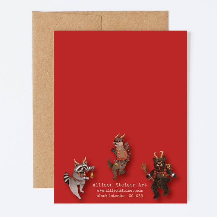 Allison Stoiser Art - Wholesale Season's Greetings Card - Gruß vom Krampus | Greetings from Krampus A2 Greeting Card