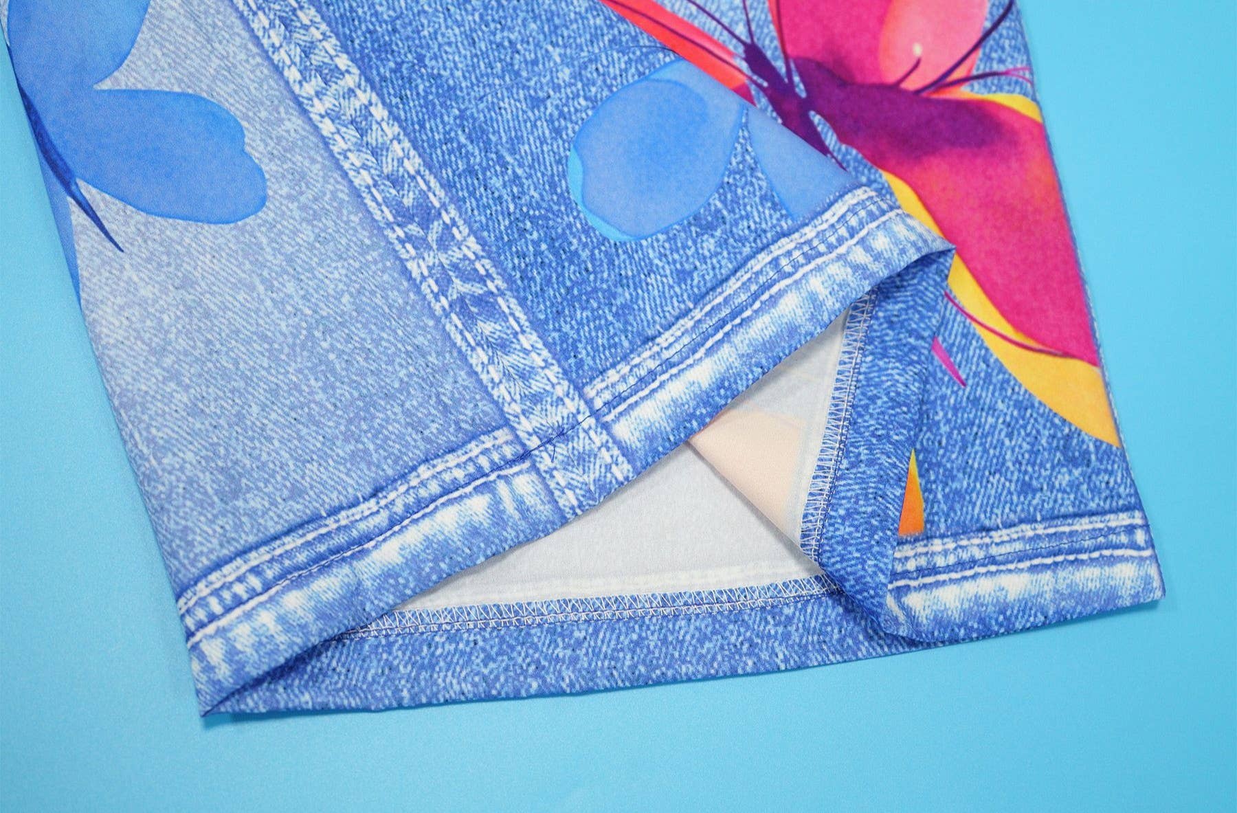 Rosa Clothing - Wholesale Pants - Women's - Women's Colorful Floral Print Loose Casual Wide-Leg Pants5