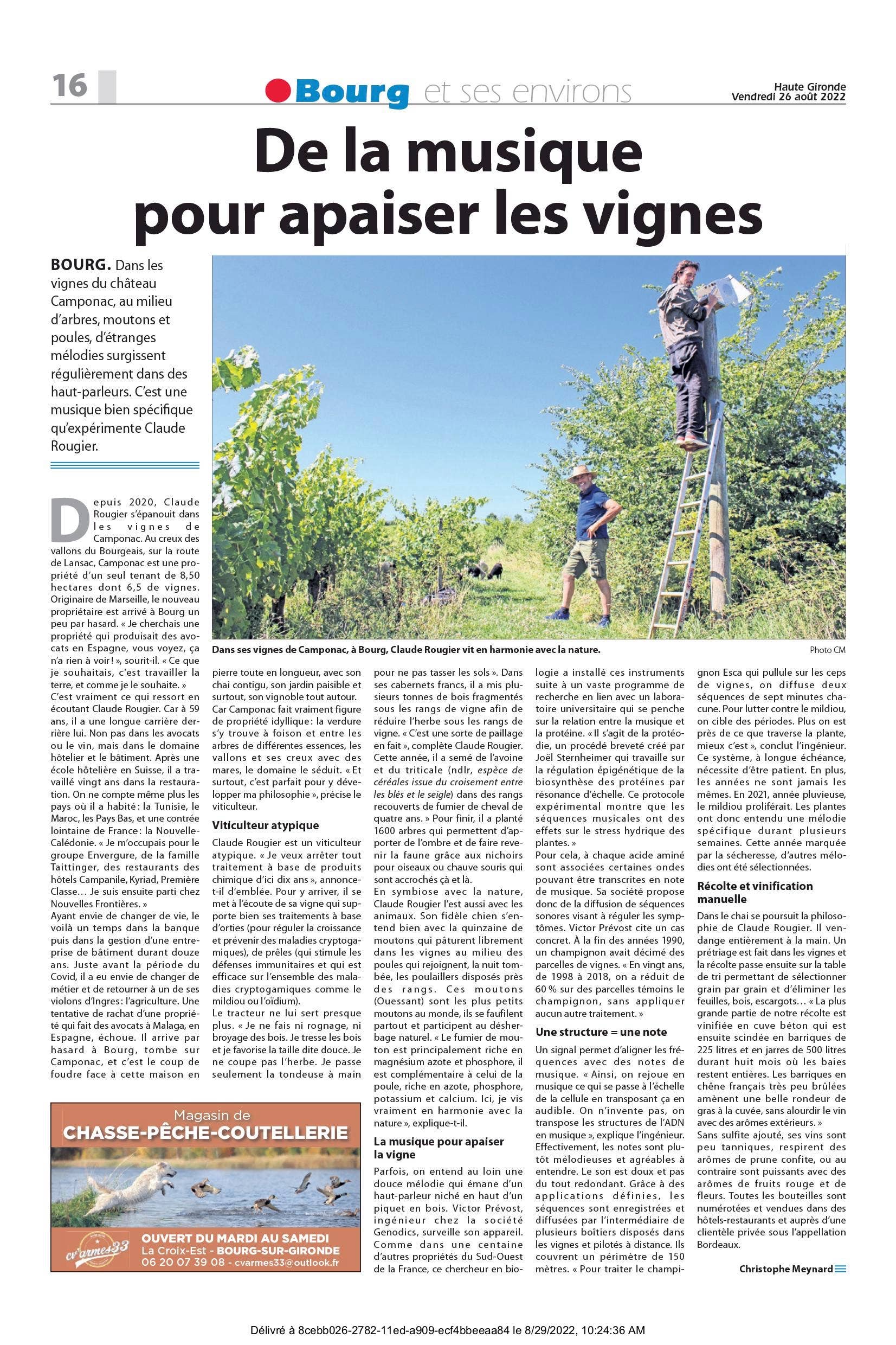 Château Camponac - Vente Vin rouge - Chateau Camponac Merlot/Cabernet Franc9