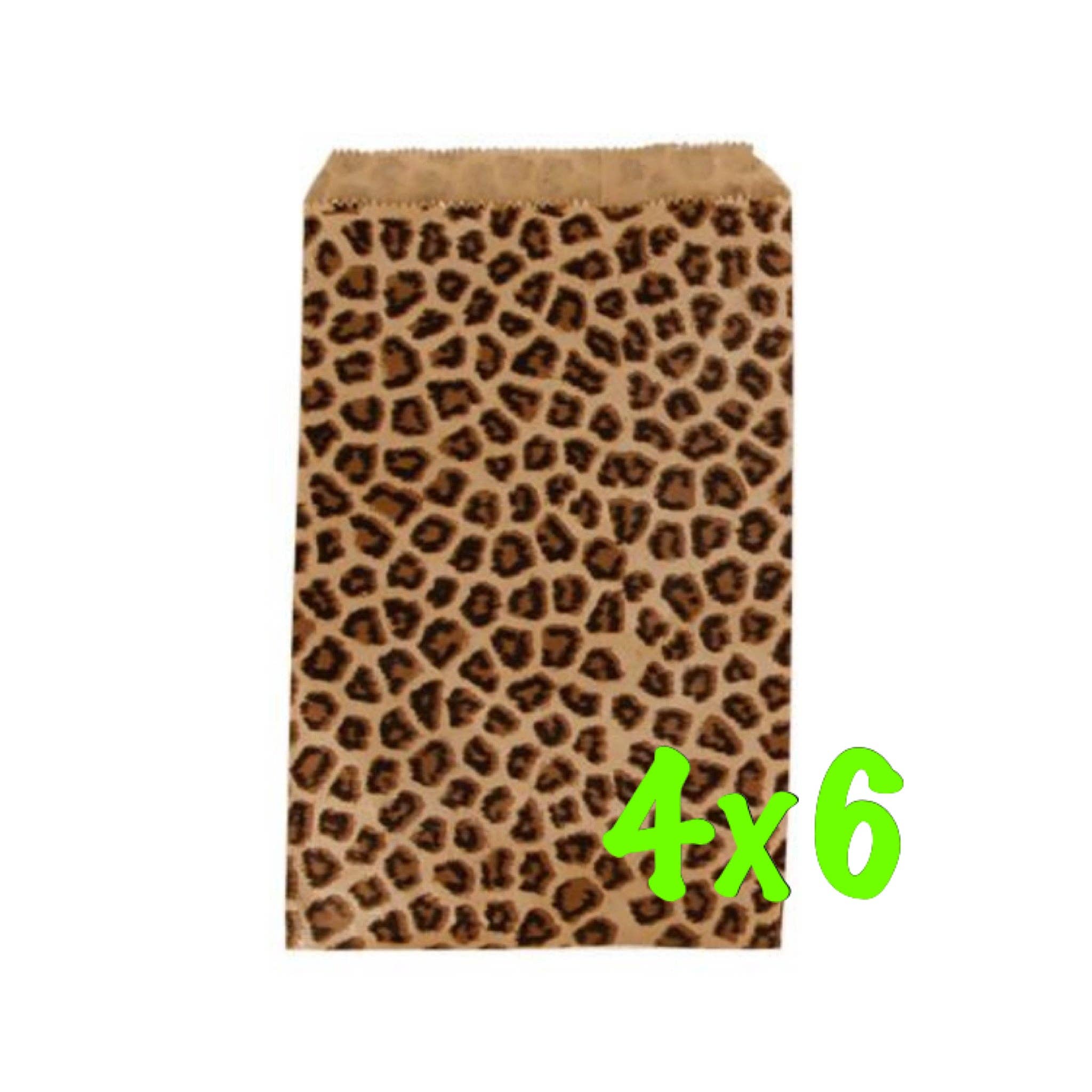 300 5x7 Orange Tiger Animal Striped Colored Party Zebra Paper Bags Leopard 