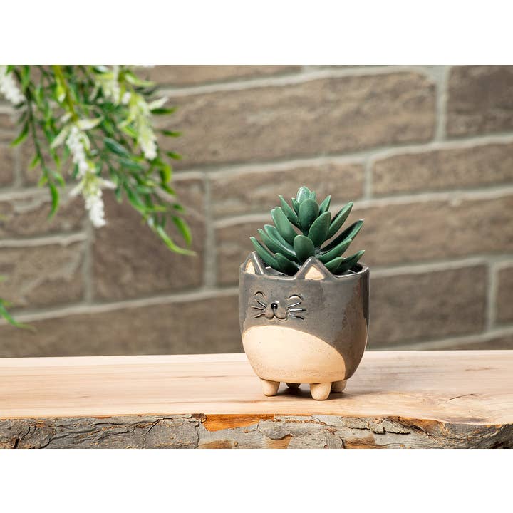 Abbott - Wholesale Plant Pot - Sm Cat on Legs Planter-3" H1