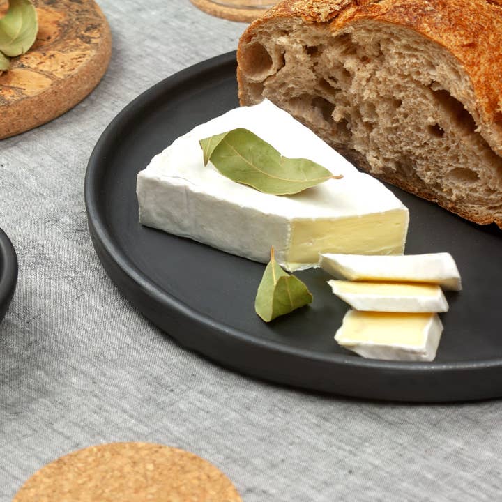 BASIL Handmade Black Clay Plate for wholesale by Grøn Home