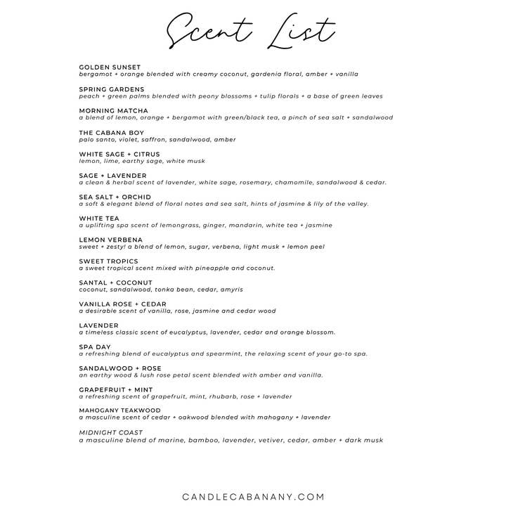 Candle Cabana - Wholesale Room & linen spray - Private Label 4 OZ Room Linen Spray - Non Toxic - Home Decor1