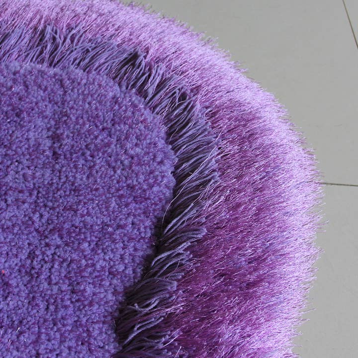 Amazing Rugs - Wholesale Area Rug - Double Heart Shape Hand Tufted 4-inch Thick Shag Area Rug2