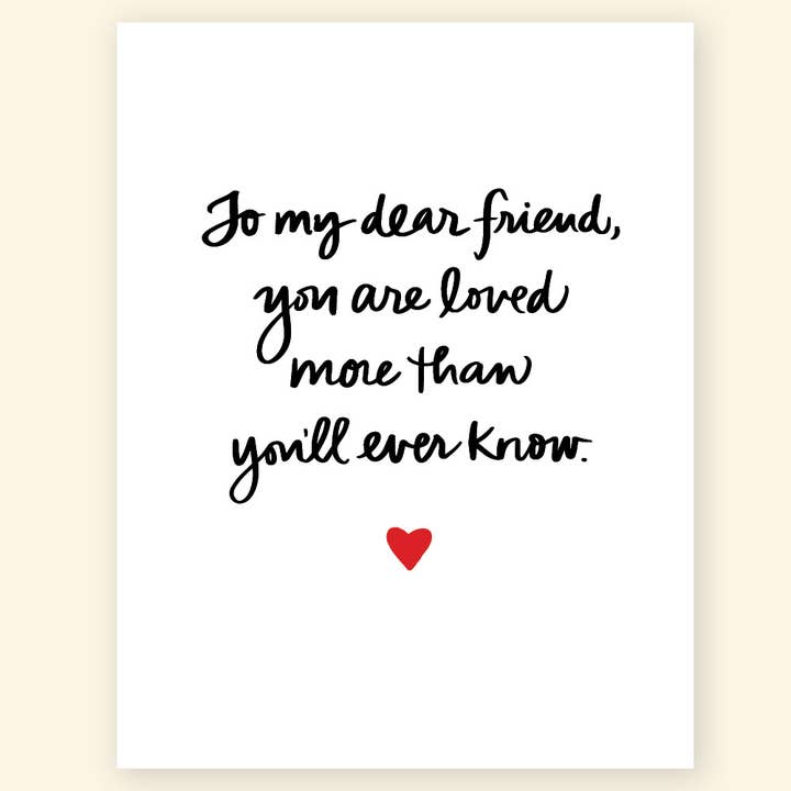 'To my dear friend' Greeting Card for wholesale by Studio G