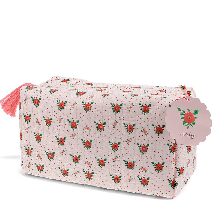 Quilted wash bag - French Rose for wholesale by Rex B2B - UK