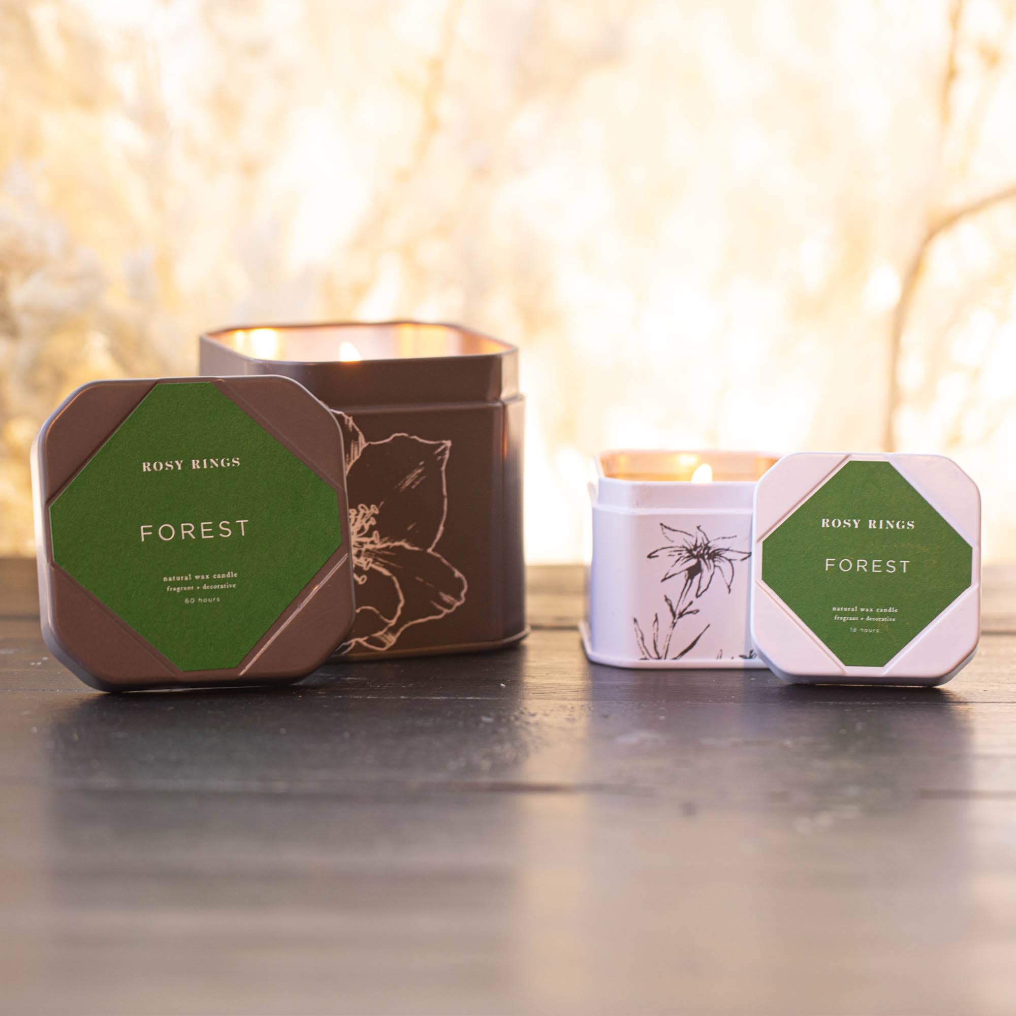 Rosy Rings - Wholesale Travel Candles - Petite Tin Candle - Forest4