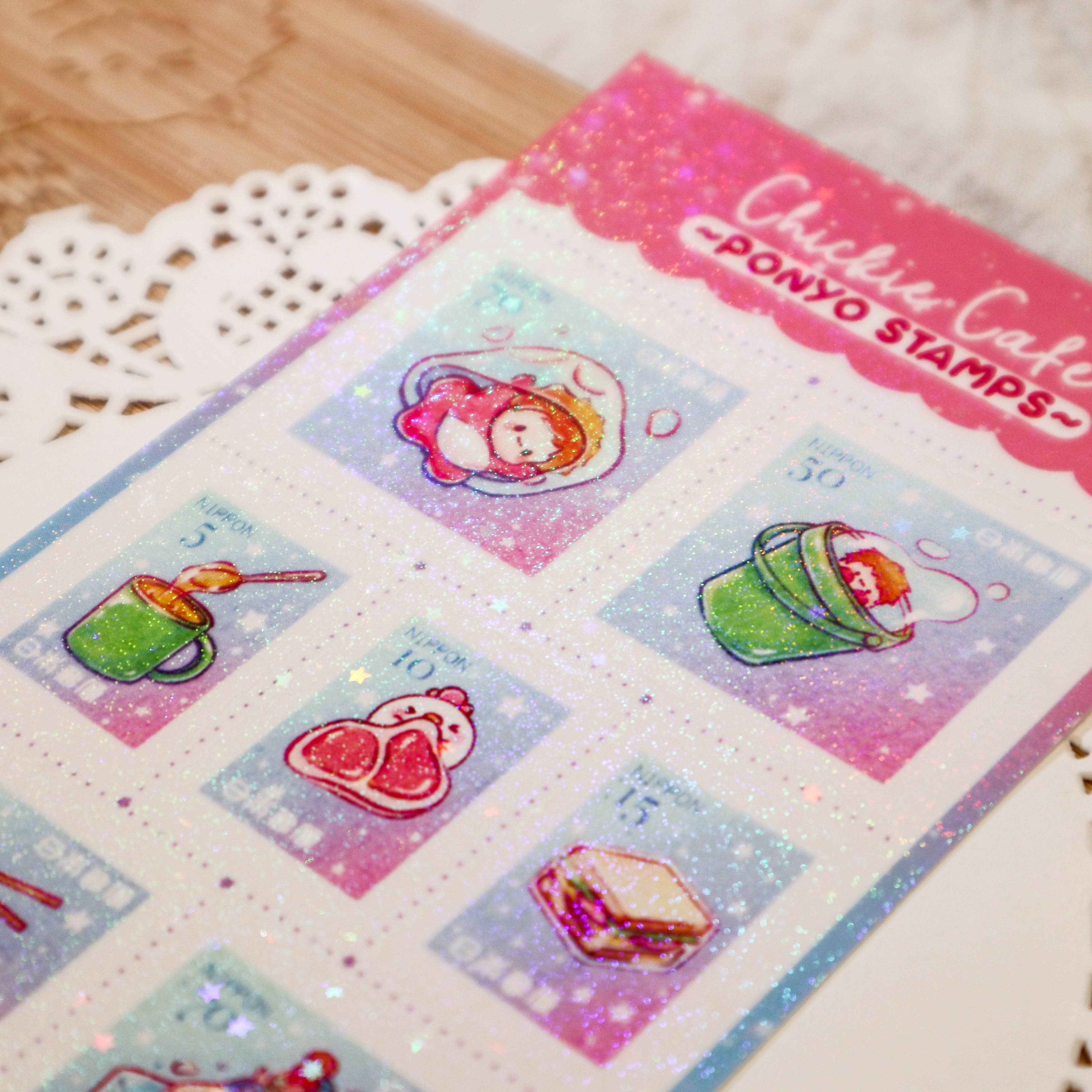 Chickie Cafe - Wholesale Sticker - Ponyo Stamps Sticker Sheet1