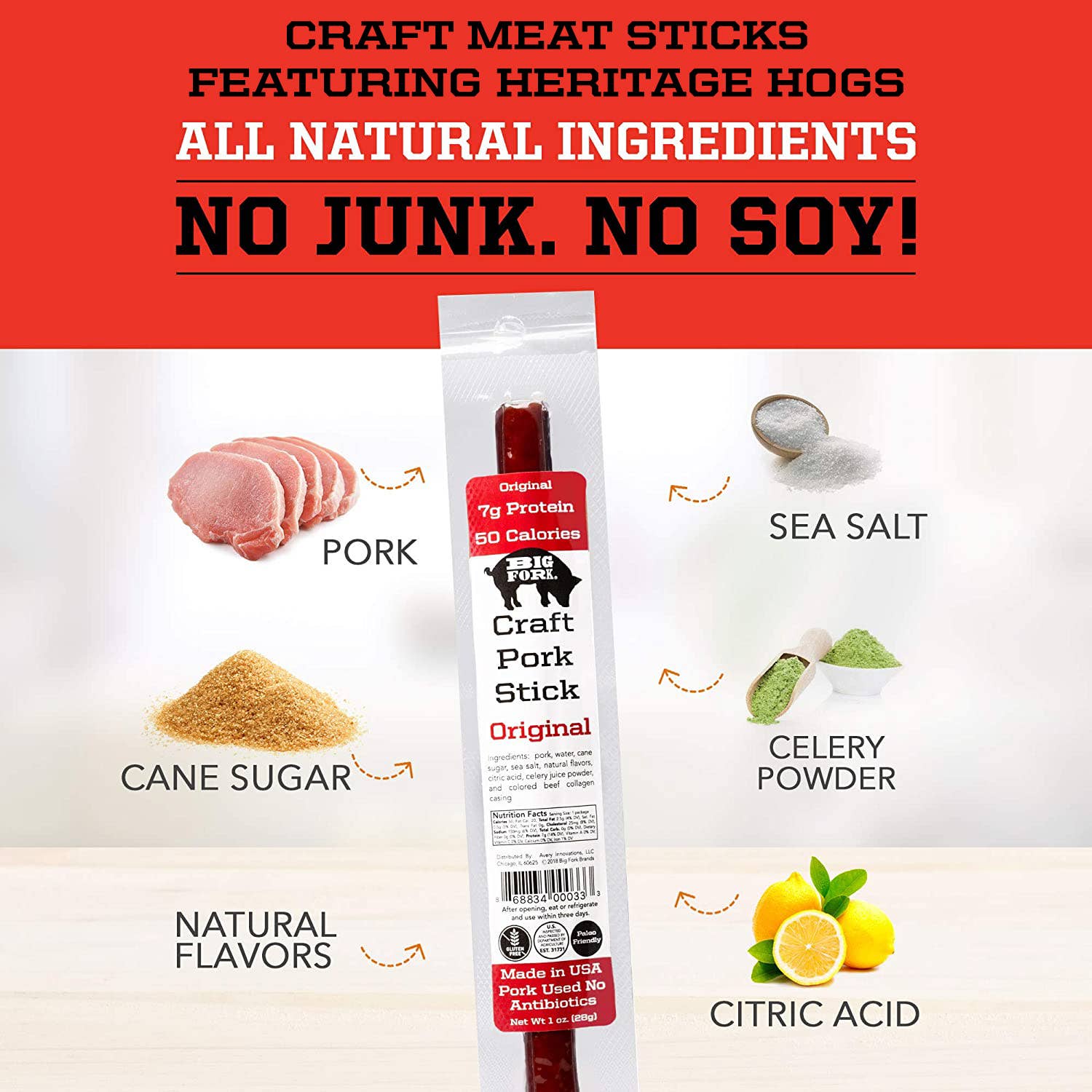 Big Fork - Vente Viande séchée - Bâtonnets de Viande de Porc Artisanaux | Original | 100% Tout Naturel6