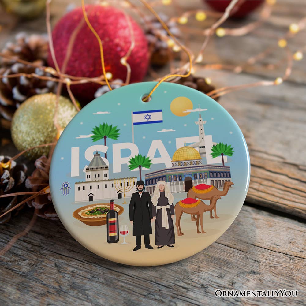 OrnamentallyYou - Wholesale Ornament - Israel Heritage and Culture Christmas Ornament, Jewish Icons5
