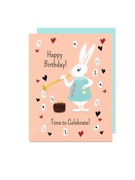 Rabbit Birthday Note Card FNC167 for wholesale by Little Love Press