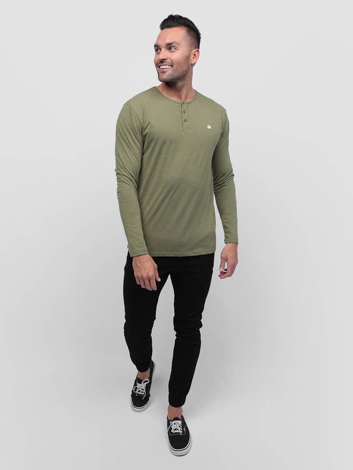 INTO THE AM – Großhandel T-Shirt – Herren – Langarm-Henley-Shirt für Herren (Marke)9