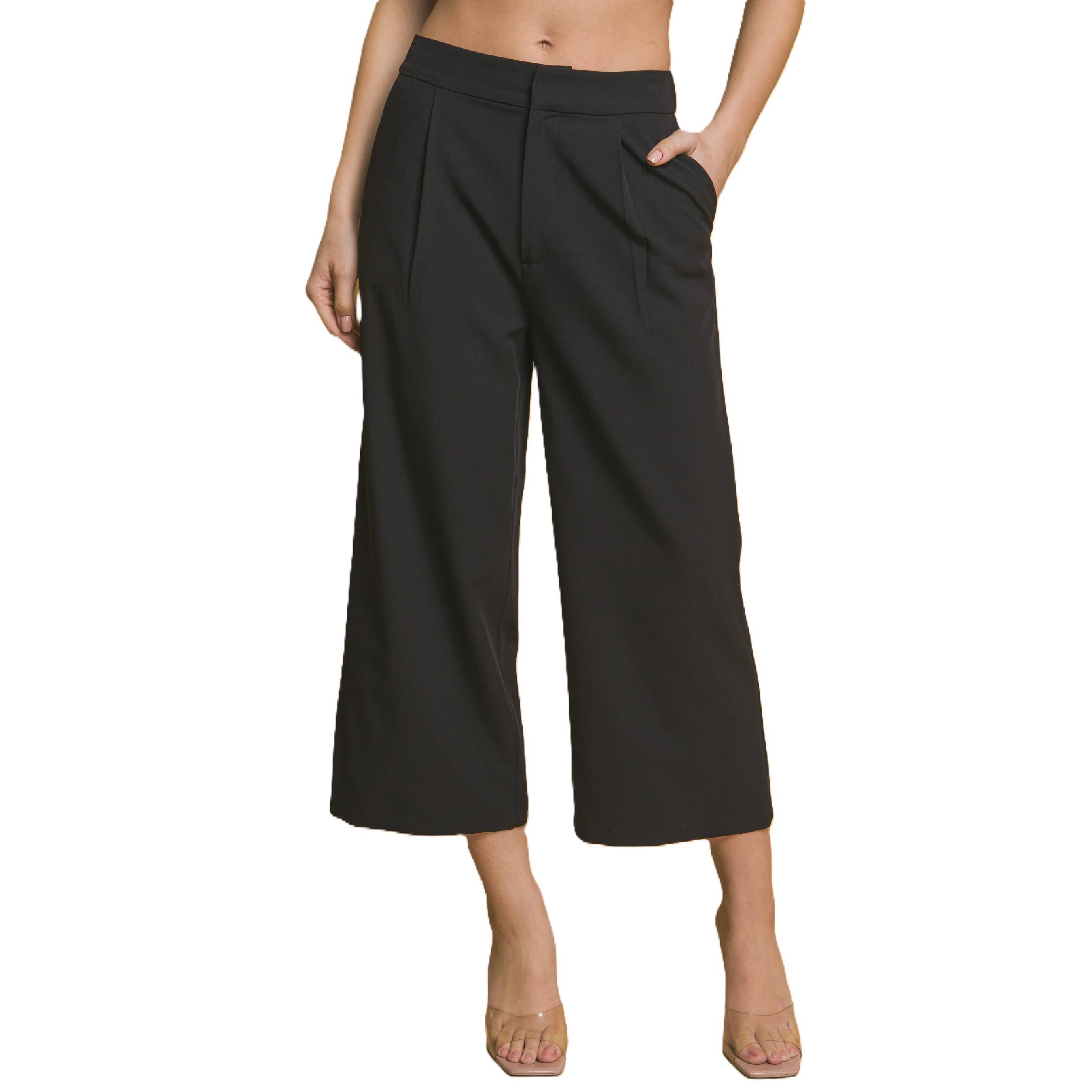 Apolline – wholesale Byxor - Dam – Breda byxor med veck och resårmidja0