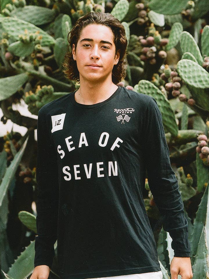 CALMA ANTES DA TEMPESTADE CAMISETA MASCULINA DE MANGA COMPRIDA por atacado de SEA OF SEVEN