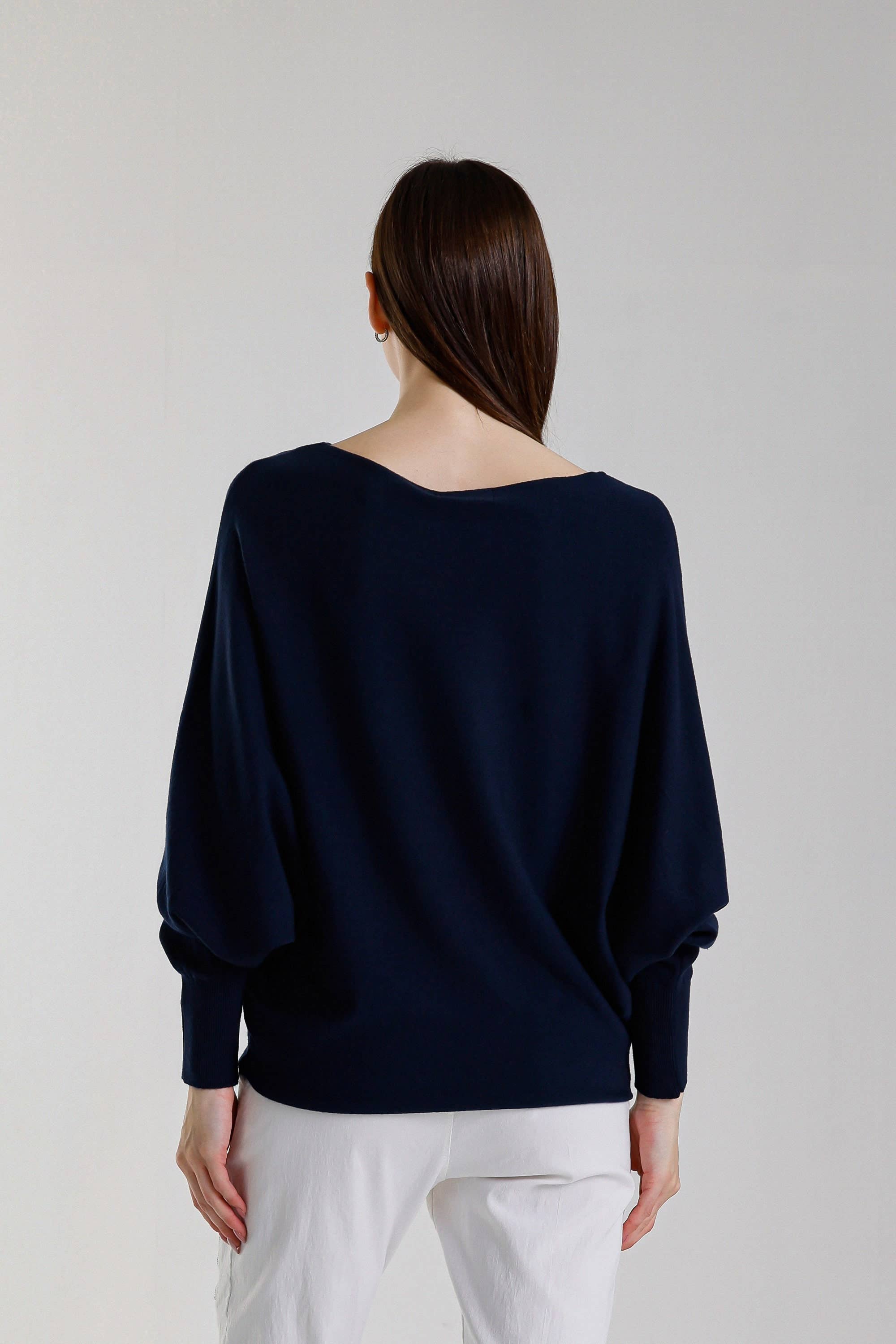 TINA Stephens Italy/Tees By Tina – Engroshandel Pullover - Dame – Mylah seriøst blød batwing sweater (BLS413)15