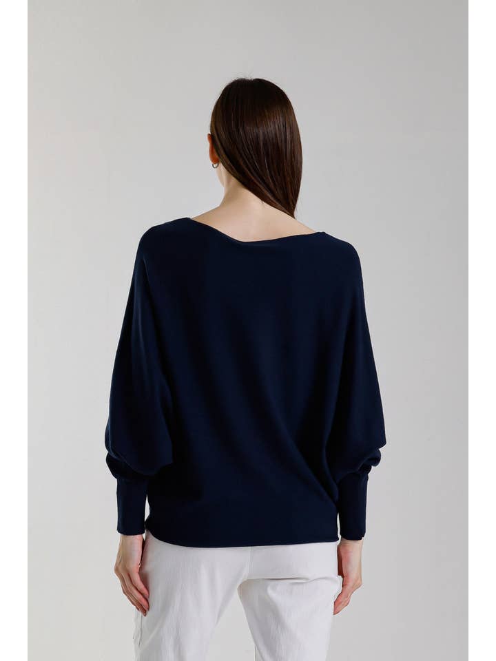 TINA Stephens Italy/Tees By Tina – Großhandel Strickpullover – Damen – Mylah Seriously Weicher Fledermaus-Pullover (BLS413)15