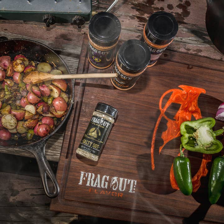 Frag Out Flavor - Wholesale Dried Spice Mix - 8fl oz Salty SGT - Salty Steak & Burger Seasoning