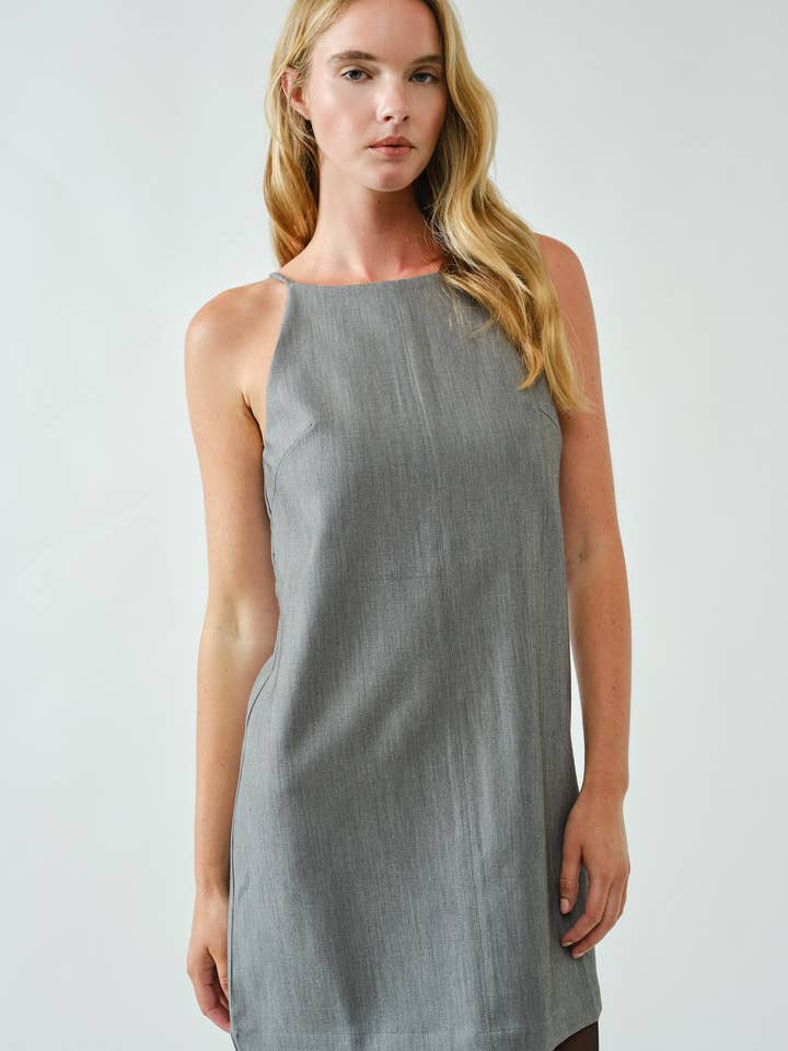 MAD3054 HALTER H-LINE MINI DRESS for wholesale by Aaron & Amber