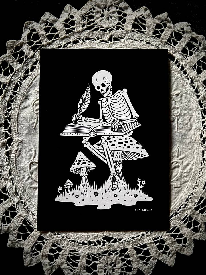 Write Your Story Print, 5x7",Spooky Gothic Dark Academia Art for wholesale by Soni Graves