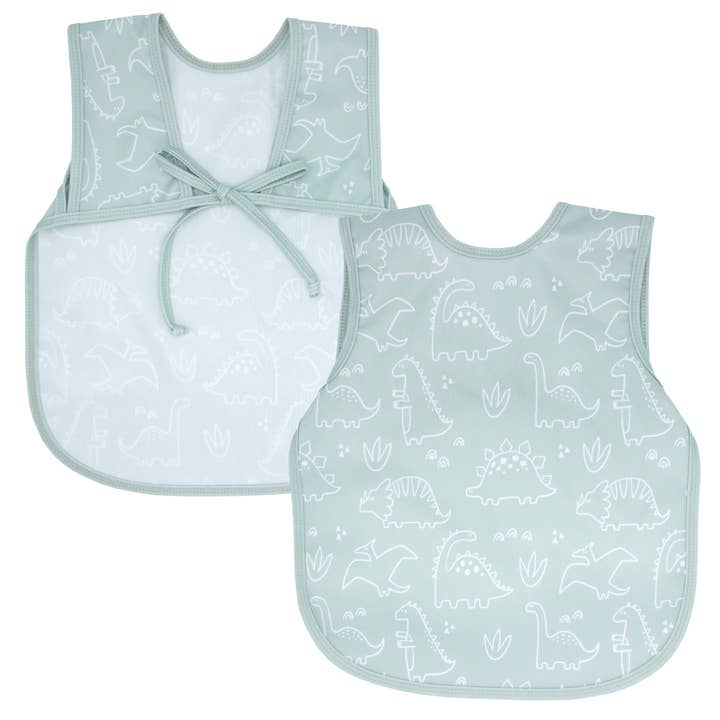 Dino Friends (Sage) Bapron for wholesale by BapronBaby