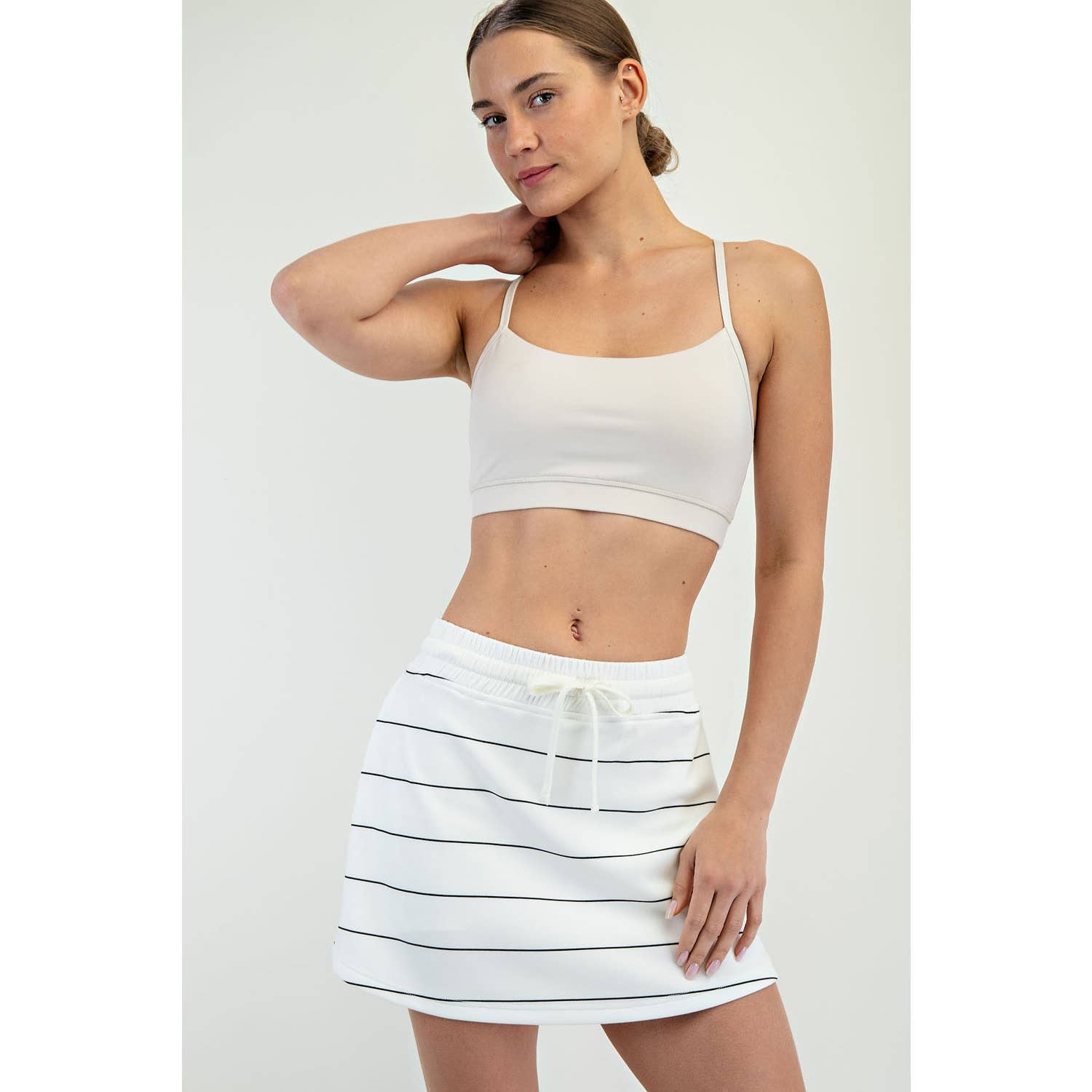Rae Mode - Wholesale Athletic Skirt - Women's - MODAL SCUBA STRIPE SKORT3