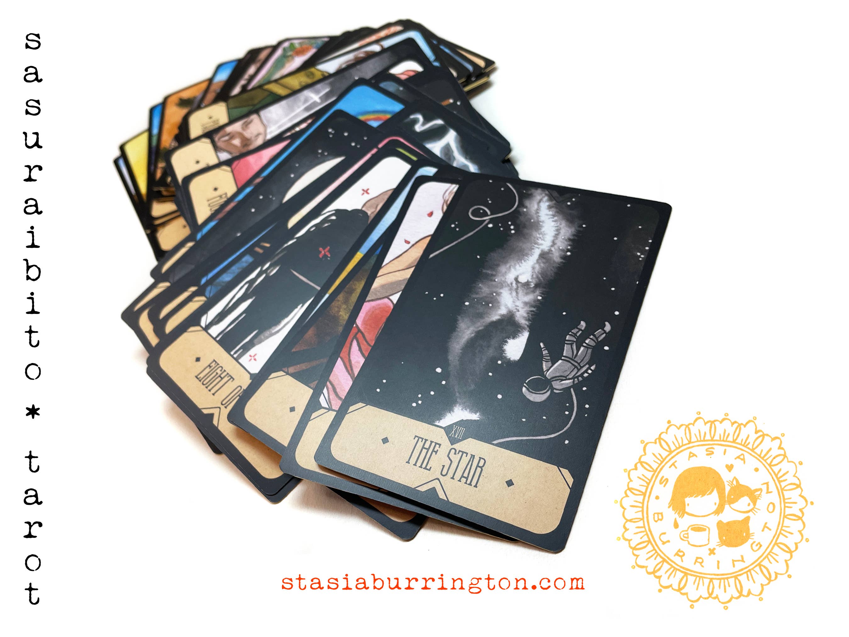 Stasia Burrington Illustration - Wholesale Tarot Cards - Deck - The Sasuraibito Tarot - 78 Card Deck and booklet1