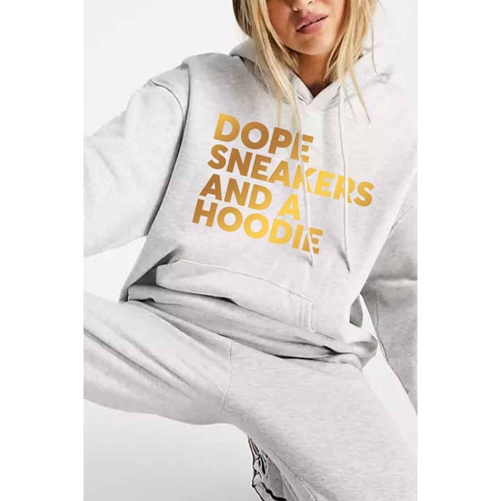 Polar bee - Wholesale Hoodie - Women's - DOPE SNEAKERS AND A HOODIE FOIL GRAPHIC WOMEN HOODIE