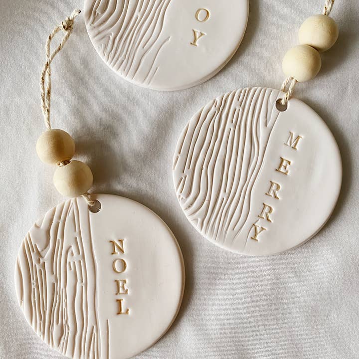 SageClayCo - Wholesale Ornament Set - Hand Made Polymer Clay Tree Ornaments | Set of 3